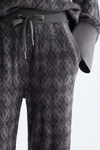 Teddy jacquard straight-leg pyjama-style trousers