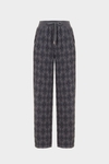 Teddy jacquard straight-leg pyjama-style trousers
