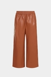 Faux-leather pyjama-style trousers