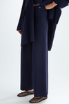 Stretch-knit straight-leg trousers