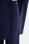 Stretch-knit straight-leg trousers
