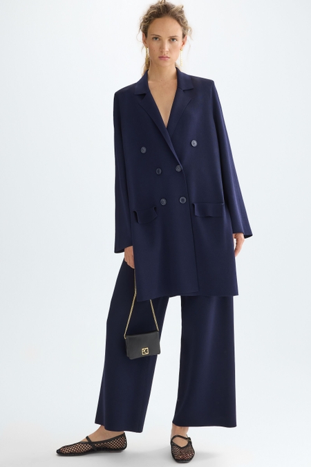 STRETCH-KNIT STRAIGHT-LEG TROUSERS