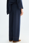 Cotton fleece straight-leg trousers