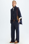 Cotton fleece straight-leg trousers