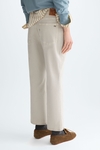 Cotton twill flared trousers