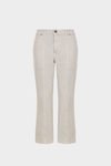 Cotton twill flared trousers