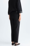 Cotton twill flared trousers