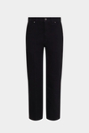 Cotton twill flared trousers