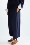 Crepe barrel trousers