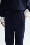 Crepe barrel trousers