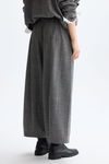 Wool tweed barrel trousers