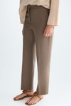 Double-faced straight-leg trousers