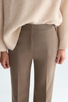 Double-faced straight-leg trousers