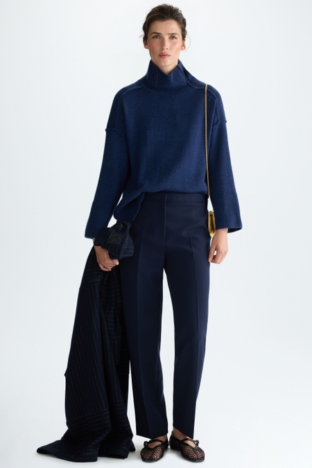 DOUBLE-FACED STRAIGHT-LEG TROUSERS