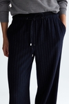 Pinstriped wool pyjama-style trousers