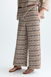 Tweed wide-leg trousers