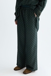 Jacquard straight-leg pyjama-style trousers