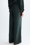 Jacquard straight-leg pyjama-style trousers