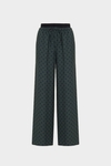Jacquard straight-leg pyjama-style trousers