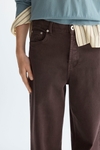 Cotton twill straight-leg trousers