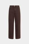 Pantalón recto sarga algodón