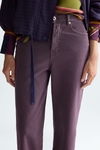 Cotton twill straight-leg trousers