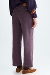 Cotton twill straight-leg trousers