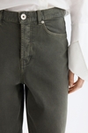 Cotton twill straight-leg trousers