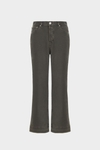 Cotton twill straight-leg trousers