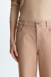 Frayed twill straight-leg trousers