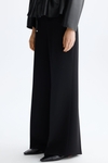 Crepé wide-leg trousers