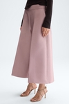 Duchesse A-line wide-leg trousers