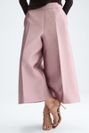 Duchesse A-line wide-leg trousers