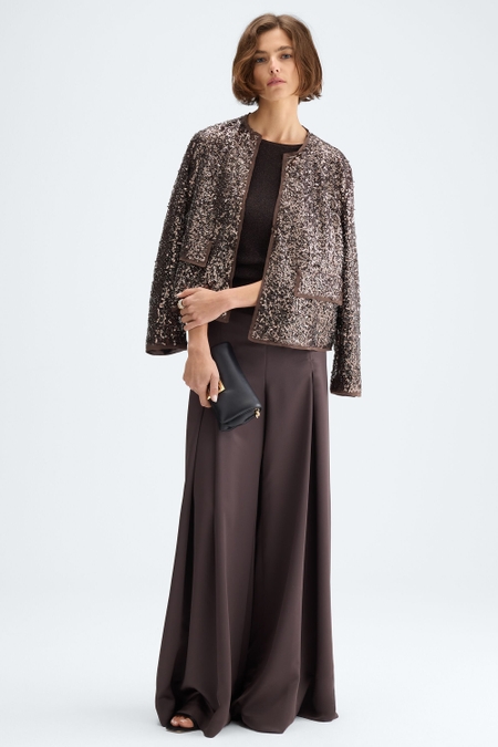 SATIN WIDE-LEG TROUSERS
