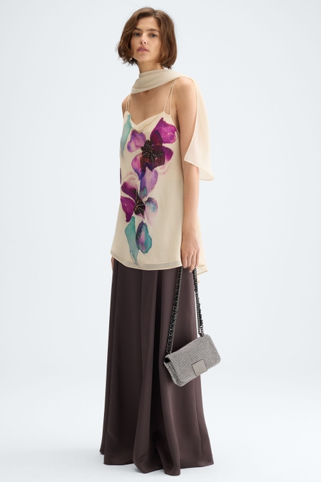 SATIN WIDE-LEG TROUSERS