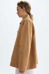 Suede oversize jacket
