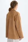 Suede oversize jacket