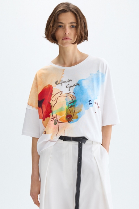 PRINT JERSEY OVERSIZE T-SHIRT