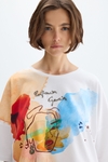 Print jersey oversize t-shirt
