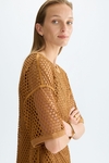 Knit mesh oversize t-shirt