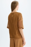 Knit mesh oversize t-shirt
