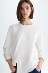 Origami combined straight-fit t-shirt