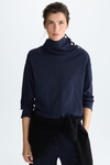 Straight-fit t-shirt with snaps