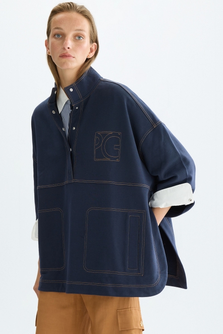COTTON FLEECE OVERSIZE SWEATSHIRT