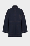 Cotton fleece oversize sweatshirt