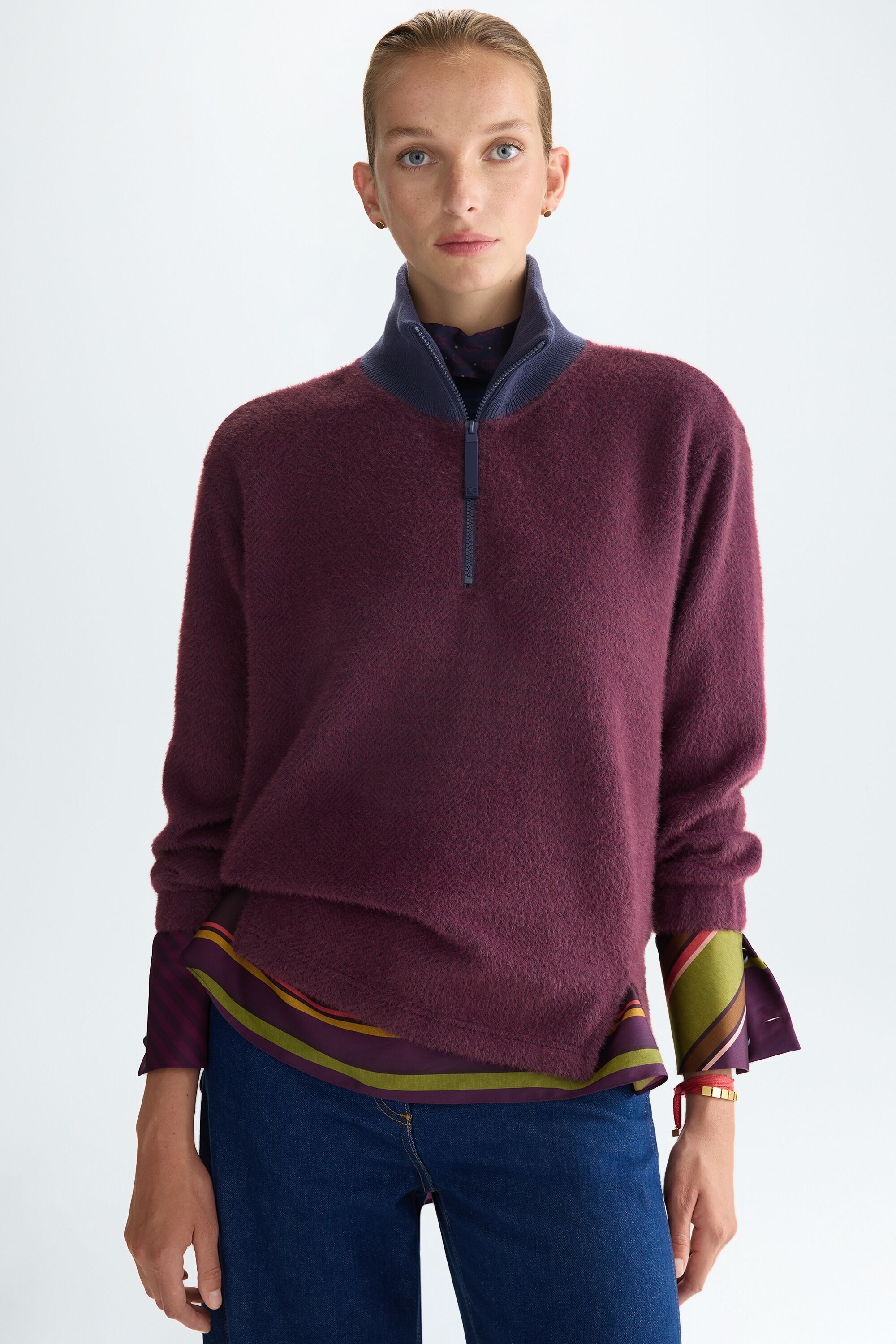 Teddy jacquard sweatshirt