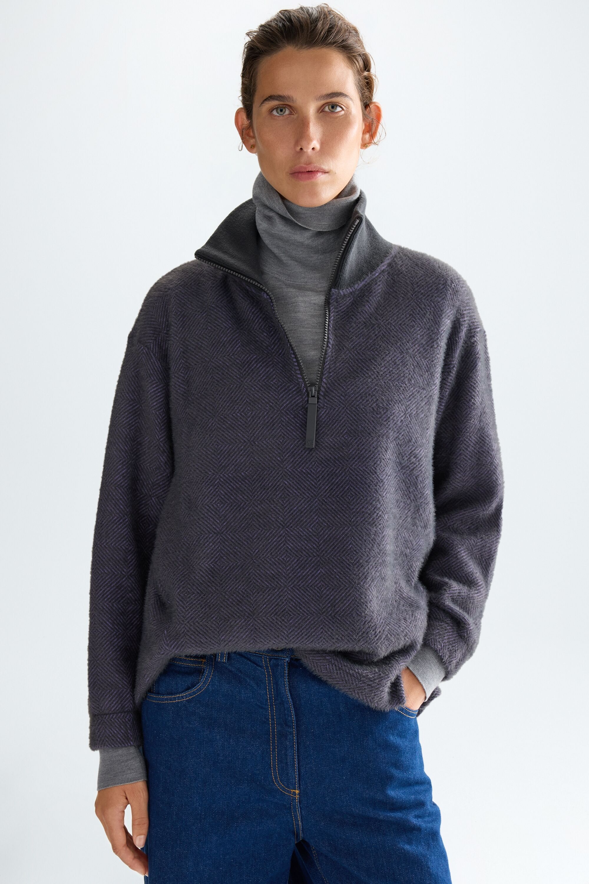 Teddy jacquard sweatshirt