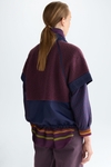 Shearling nylon straight-fit gilet