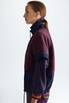 Shearling nylon straight-fit gilet