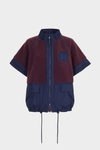 Shearling nylon straight-fit gilet